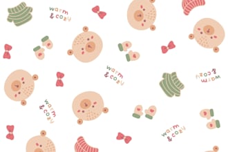 draw cute, seamless baby patterns