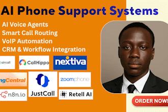 build ai phone support systems using retell ai ringcentral justcall nextiva viop