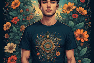 custom t shirt design and t shirt illustration your choice