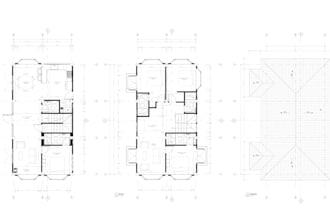 draft architectural floor plans and technical drawings