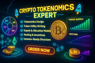 design professional crypto tokenomics and clear token utility
