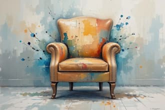 custom digital chair oil painting transform your space