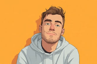 create simple cartoon portrait