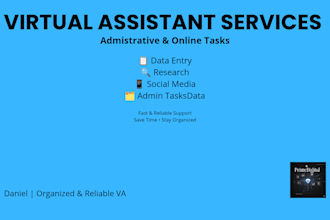 be your virtual assistant for administrative and digital marketing support