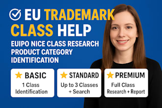 do uspto trademark class help, nice class search and product category identify