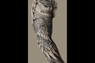create a tattoo design of tattoo sleeve