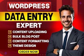 do wordpress data entry, content upload, bulk blog post professionally