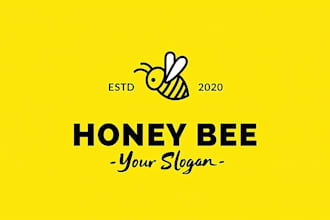 design an awesome honey bee logo