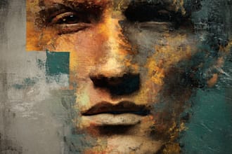 paint expressive colorful abstract portraits