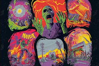 make amazing dark art, psychedelic stoner illustration