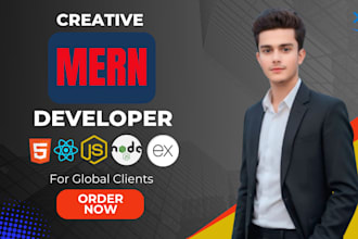 custom website as mern stack website developer, website development