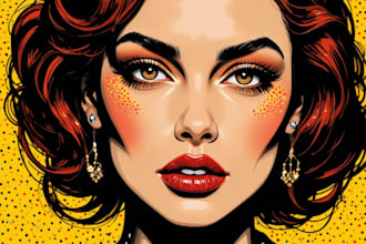 draw comic pop art portrait