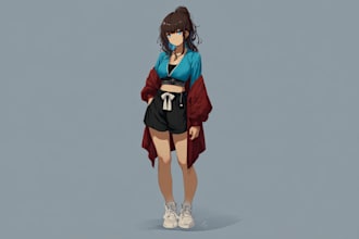design custom anime or game style characters