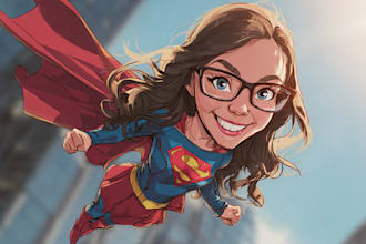 create superhero caricature for you