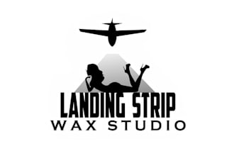 create top quality logo for landing strip wax studio