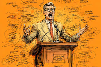 create a political cartoon art