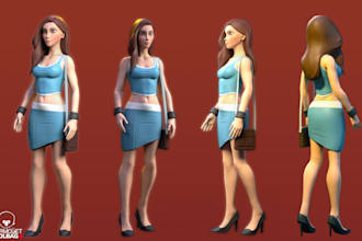 create 3d character modeling, vrchat avatar, anime 3d model,