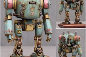 make custom robot mecha art