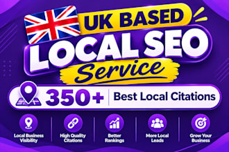 350 UK local citations listings and directories for local seo