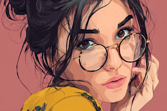 do vector art portrait avatar