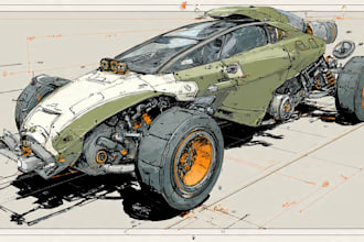 design professional car posters and custom vehicle artwork