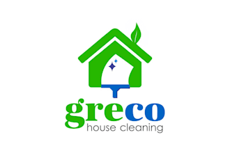 make premium logo for a company that cleans houses