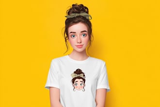 creat unique retro cartoon t shirt design