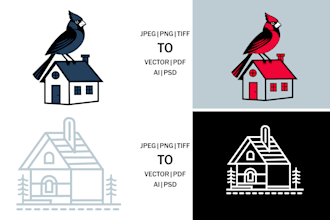 do outstanding HQ vector tracing of your raster logo image