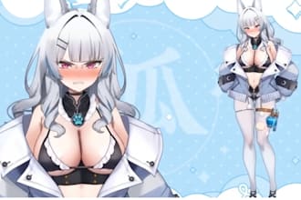 vtuber model live2d rigging vtuber anime model live2d model for vtube studio