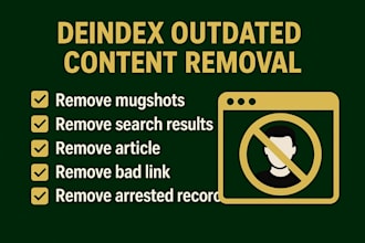 deindex outdated search result and remove bad news to fix reputation