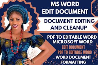 design, edit, and format ms word documents professionally