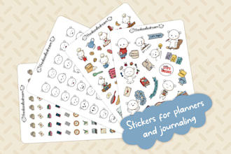 create custom sticker packs for journaling, planners and branding