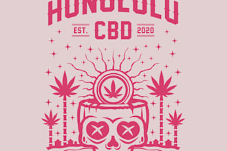 design a cannabis themed t shirt logo