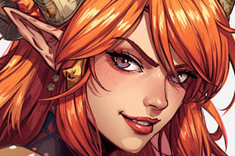 draw a fantasy character illustration