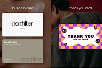 design your business card, thank you card, or loyalty card