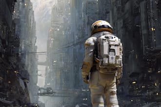 draw sci fi illustration and sci fi art