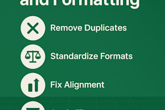 clean, format and organize your excel data