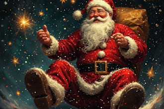 draw festive holiday christmas design illustration