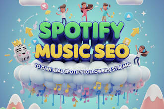 boosterize your spotify music SEO to gain real spotify followers, streams