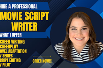 be your screenplay movie script writing for feature film script, short film