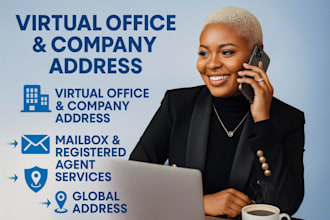 provide virtual office, company address, mailbox in 12hrs
