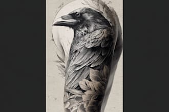 do sleeve tattoo design, realistic tattoo design