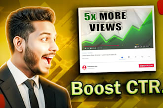 design high CTR youtube thumbnails