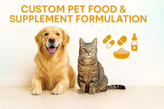 formulate custom pet food supplements and nutrition recipes