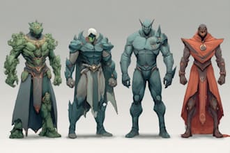 unique fantasy comic characters for your creative project