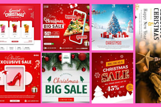 christmas flyer, new year flyer, holiday event flyer, party flyer social media