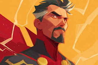 make superhero caricature for you