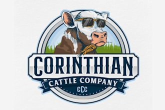 unique modern eco natural agriculture farm pet animal logo