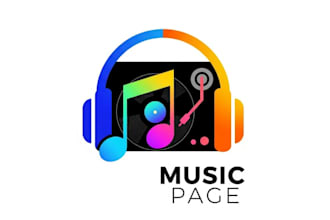 unique music logo for dj, band, artist, record label, studio