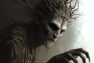 illustrate creepy fantasy creatures and demonic characters